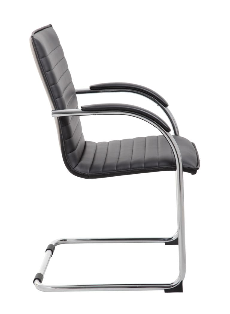 Boss Office Products Vinyl Side Chair (Set of 2), Black
