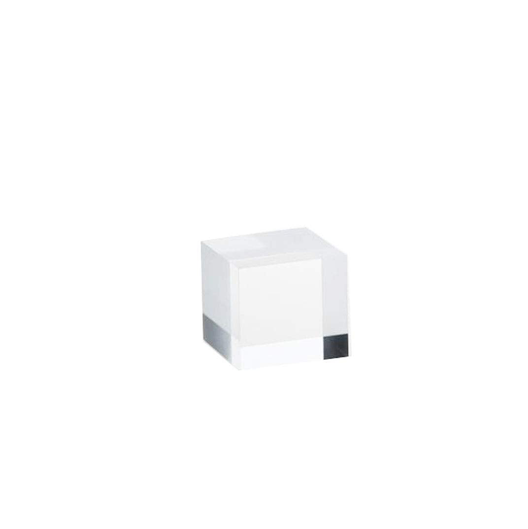 RY DISPLAY Clear Polished Acrylic Cube Display Block Jewelry Stand Ring Showcase Holder (2" x 2" x 2")