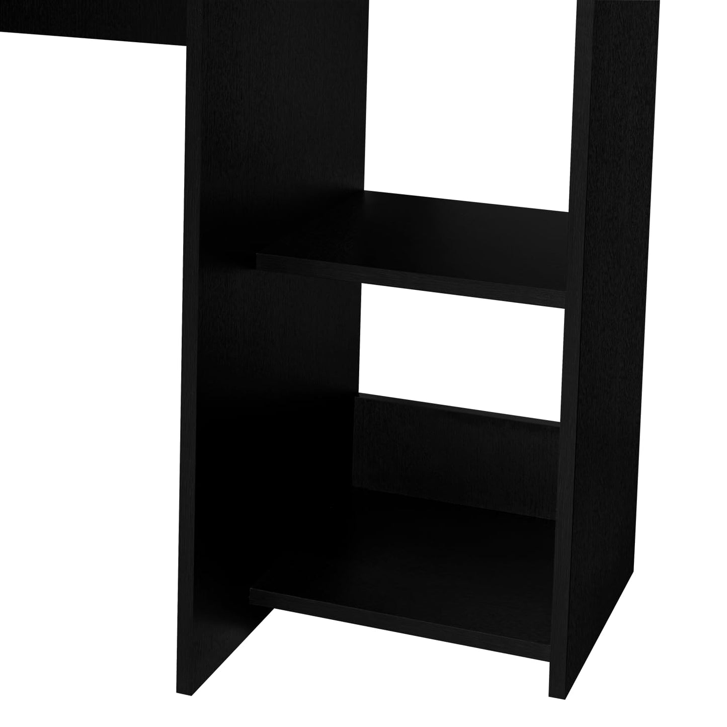Tuhome Versalles Writing Desk with Two Superior Shelves, Five Side Open Storage Compartments, Space-Saving Modern Workstation Design for Studios and Offices, Ideal for Organization, Books