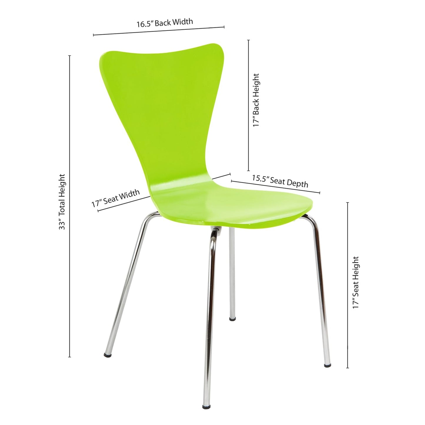 Legare Bent Plywood Chair, Lime Green, LEGE-CHGM-110