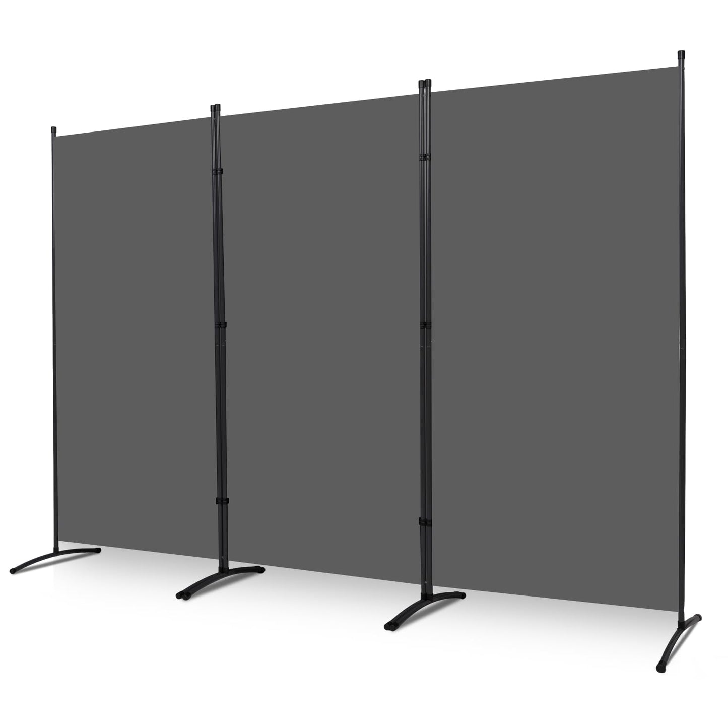 JVVMNJLK Indoor Room Divider, Portable Office Divider - 3 Panel Folding Partition Privacy Screen Walls - Room Separator, 102" W x 71.3" H, Grey