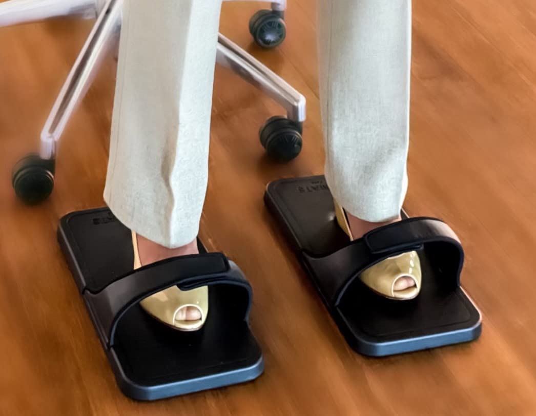 PedMats-Individualized, Portable Pair of Anti-Fatigue Mats for Standing Desk, Thick and Ergonomically Cushioned Support, Compact, Easy to Move, Easy to Slide the Mats and Glide in a Chair
