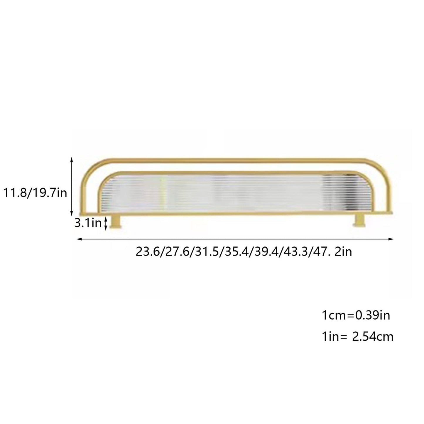 Gold Dining Area Dividers - Decorative Partition Panel, Countertop Screen for Office, Restaurant & Hotel - 19.7"x27.6" Privacy Fence