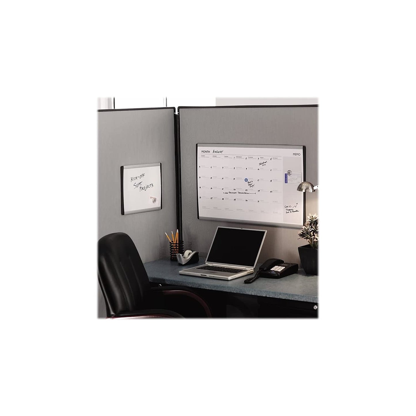 Quartet Dry Erase Board, Magnetic, 30" x 18", Whiteboard, Cubicle, Arc, Aluminum Frame (ARC3018)