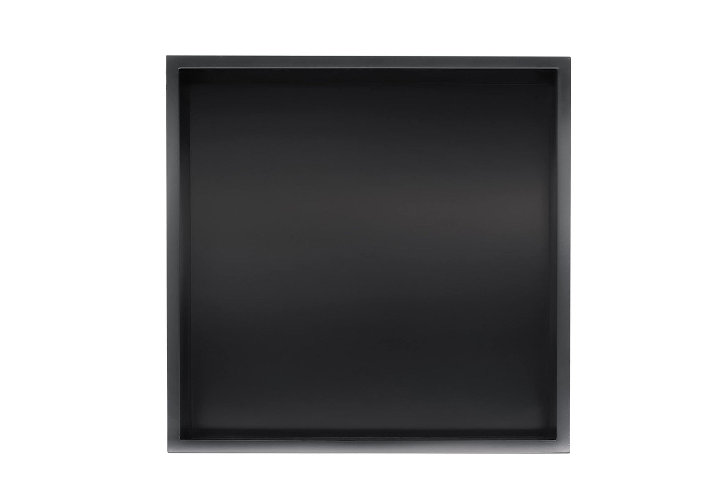 Montecito Home - 10"x10" Small Square Wood Decorative Tray for Office, Ottoman, Bathroom, Entry, Remote Controls, Countertop Organizer, Candle Tray - Pitch Black