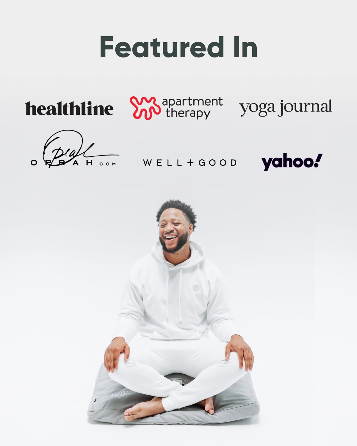 Mindful Modern Zabuton Meditation Mat - Cotton Filled Yoga and Meditation Pad - Zabuton Meditation Cushion for Kneeling and Sitting Support - Large Rectangular Sitting Floor Pillow for Bench or Zafu