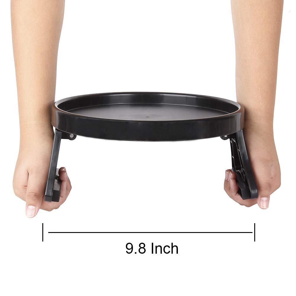 NDL Sofa Armrest Clip Table – No-Slip Couch Tray for Drinks, Snacks, Remote, Gamepads, Adjustable Armchair Table for Living Room, Bedroom, Dorm – Fits Most Armrests