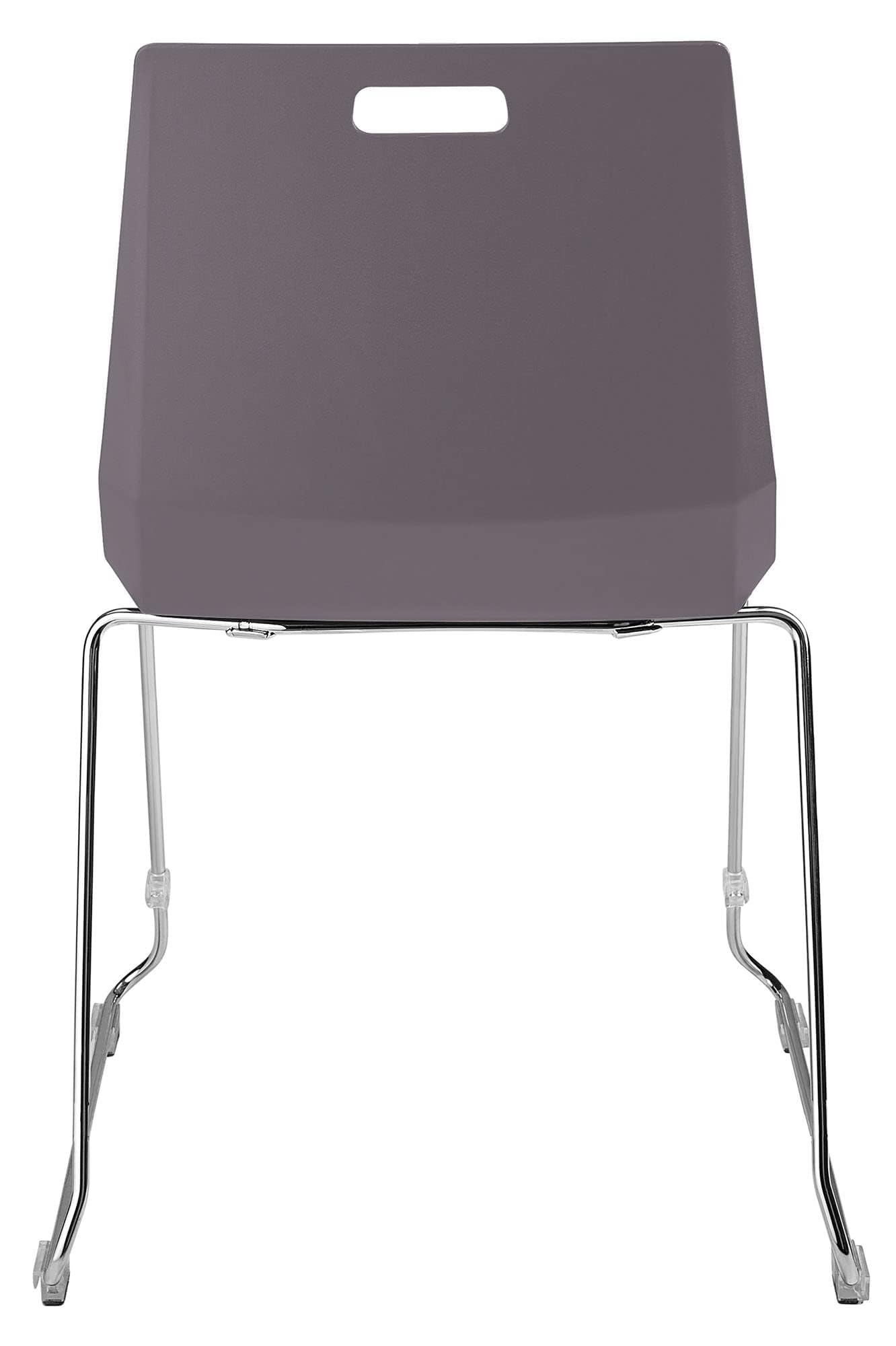 National Public Seating NPS LuvraFlex Stack Chair with Polypropylene Back/Padded Seat - Charcoal/Blue