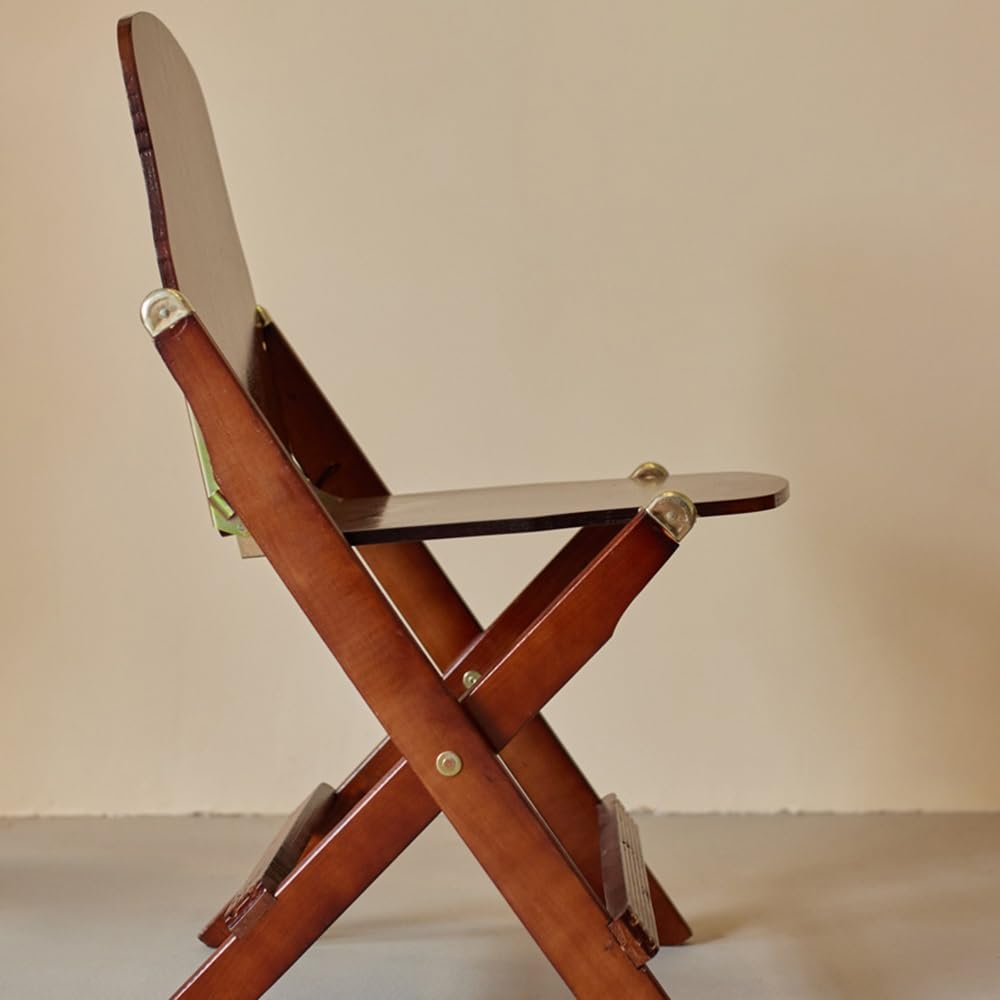 Dining Chairs Folding Chair Vintage Wooden Camping Foldable Cafe Compact Lawn Bistro Solid Wood Furniture