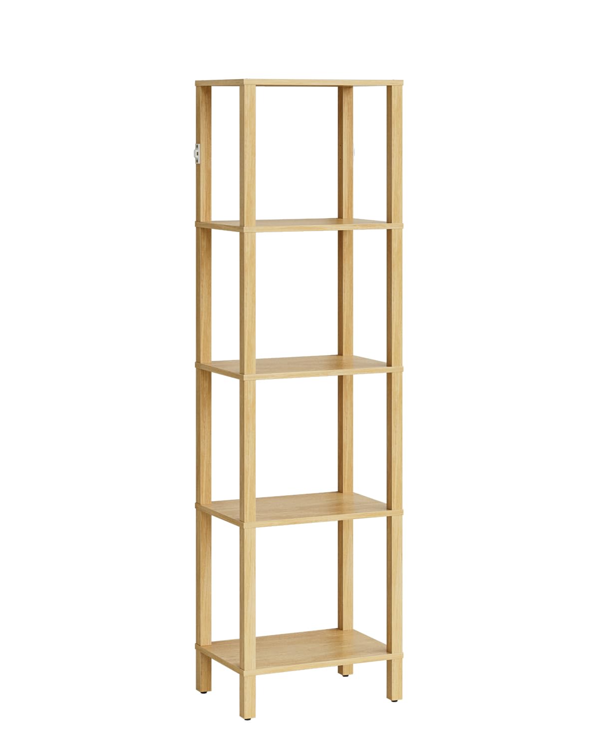 Apetaccat Open Book Shelf, 5 Tier Tall Bookshelf, Freestanding Shelf Narrow Bookcase with Open Shelves, 14.96" x 10.63" x 53.54", Book Shelves for Living Room, Office, Study, Oak