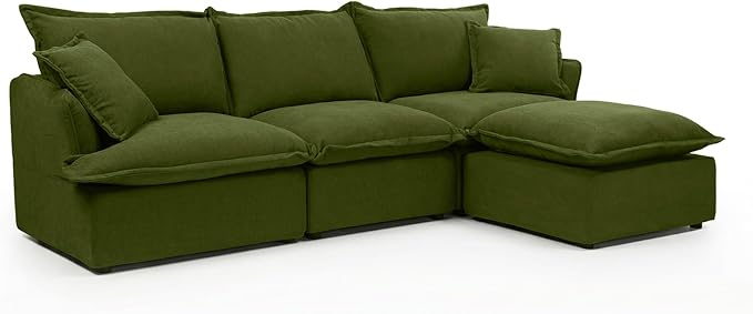 Cloud Sectional Sofa, Down Fill Sectional Sofa, Detachable Couch Cushion Covers