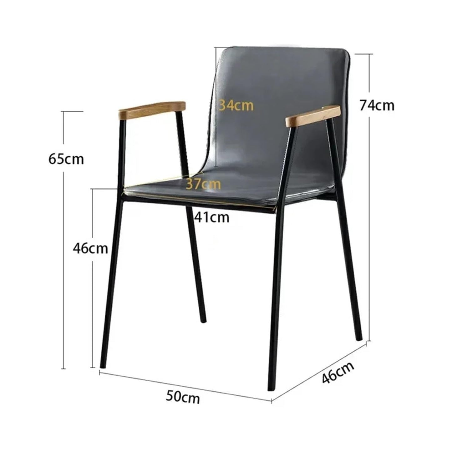 NIXWORTAL Chair Coffee Chair, Simple Backrest Dining Chair, Modern Designer Iron Art, Nordic Retro Industrial Office Stool Creative Chair(Gray,Golden Leg)