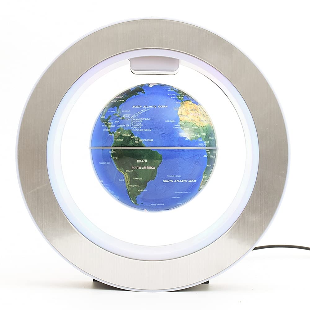 Magnetic Levitation Floating Globe 4" Constellation Geography LED Lights Rotating for Kids,Cool Office Desk Unique Men Gift Ideas or Birthday Tech Present Gadgets for Teenage Boys