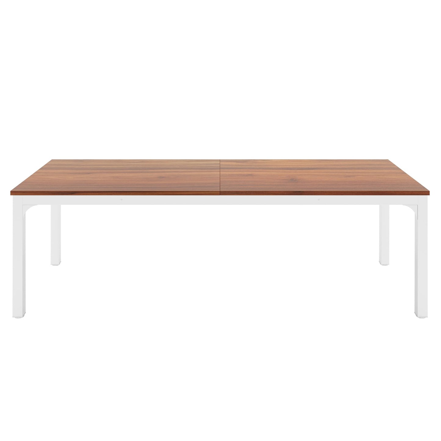 Tribesigns 6.5FT Conference Table, 78.7-Inch Rectangle Meeting Seminar Table, Large Business Tables for 6-8 People (Only Table) (Walnut+White)