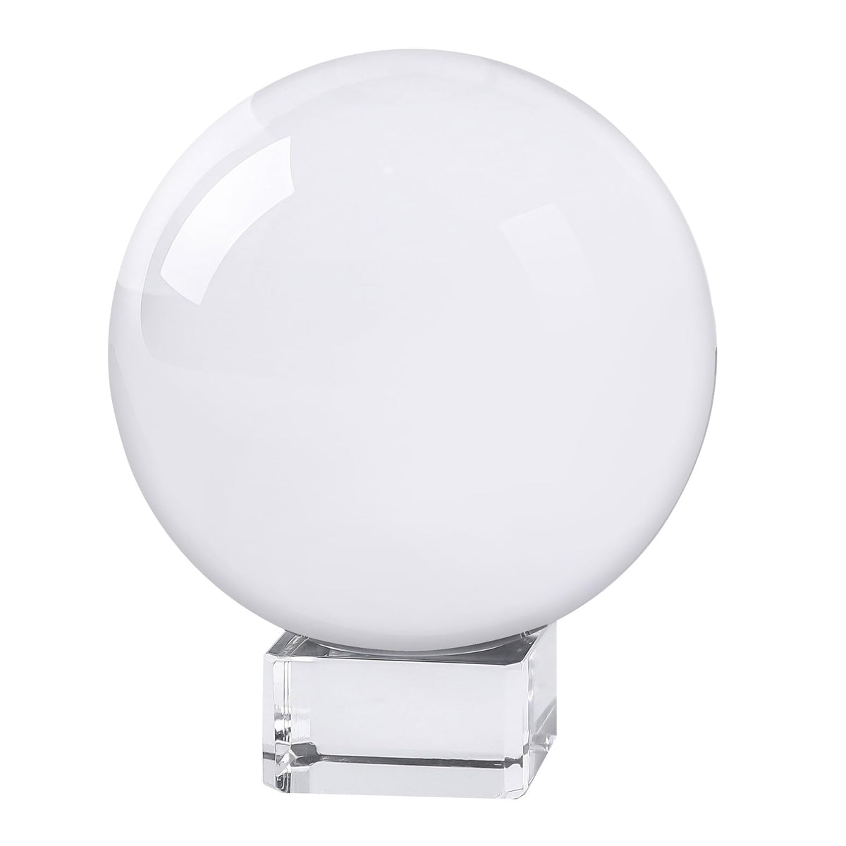 Modaier Clear Crystal Ball 80mm/3.1 inch for Fortune Teller Accessories,Halloween Decor,Magic,Feng Shui,Witchcraft,Scrying,Decorative Ball,Lensball Photography,Quartz Crystal Sphere Prop Glass Orb