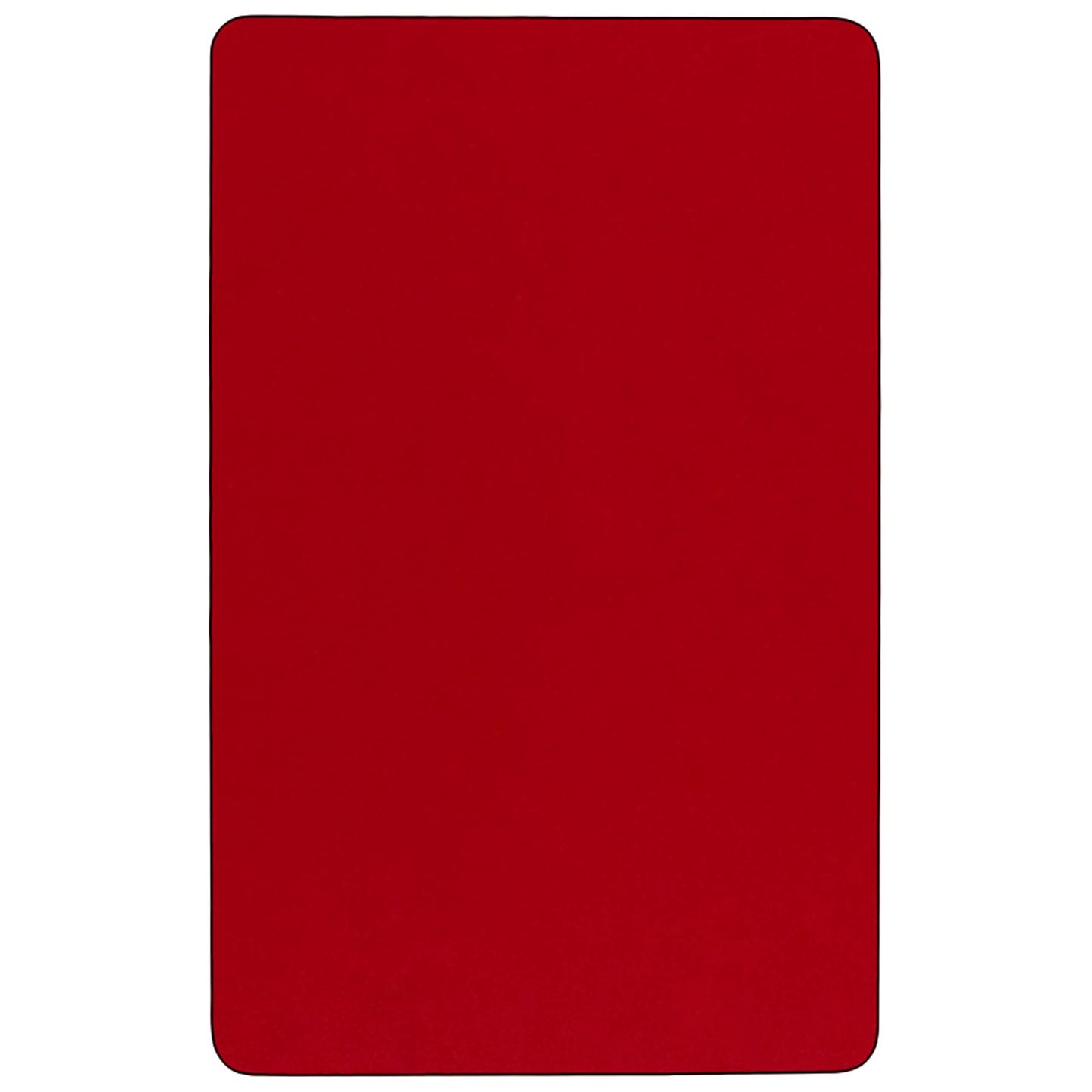 Flash Furniture 24''W x 48''L Rectangular Red Thermal Laminate Activity Table - Standard Height Adjustable Legs
