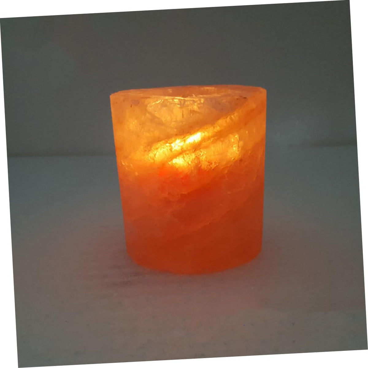 Amosfun 2pcs Himalayan Salt Candle Holder for Meditation Home Decor Elegant Table Ornament for Centerpieces Unique Temple Design