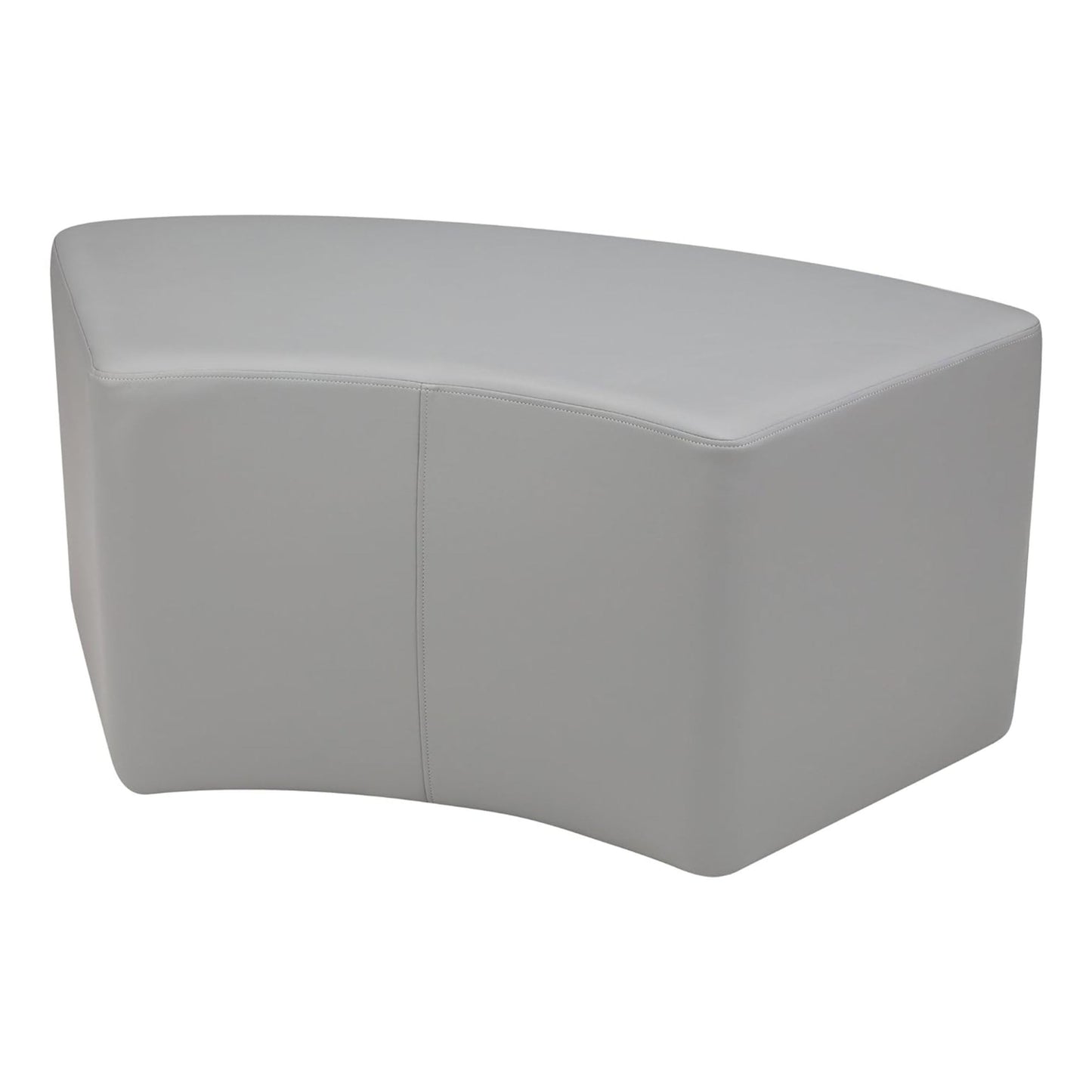 FDP Pro Series Upholstered Configurable S-Curve Accent Ottoman Seating Set (18" H) Collaborative Commercial Furniture for Hotel Lobby, Office, Restaurant, Waiting Room (6-Pack) - Gray