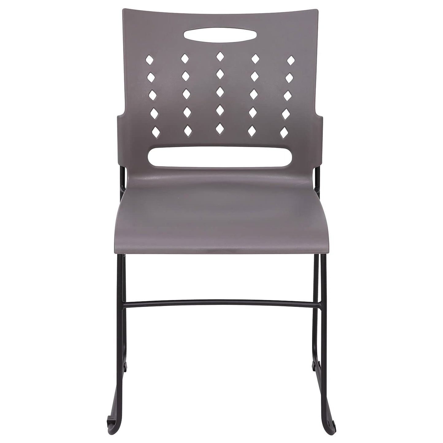 Flash Furniture HERCULES Series 881 lb. Capacity Gray Sled Base Stack Chairs with Air-Vent Back, Set of 5
