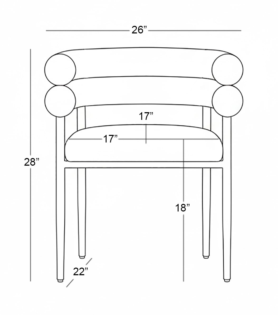 Modern Double Bolster Dining Chairs Set of 2, Leath-Aire Upholstered Tub Chairs with Gold Base, Mid-Century Accent Chairs for Dining Room, Living Room, & Office (Mocha/Gold)