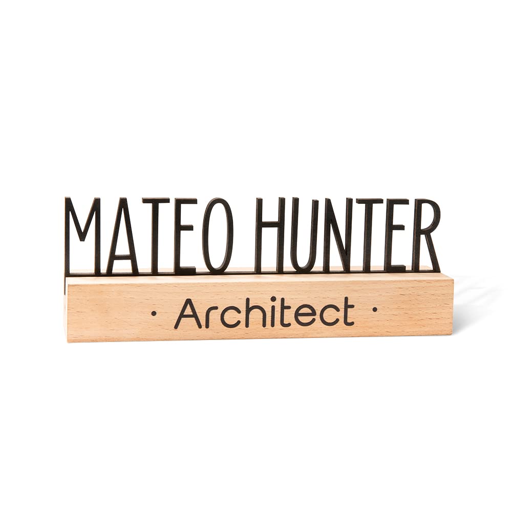 Personalized Wooden Name Plate for Desk, Custom Engraved Office Sign for Office Employees Gift for Office Staff,Managers,CEOS,Directors