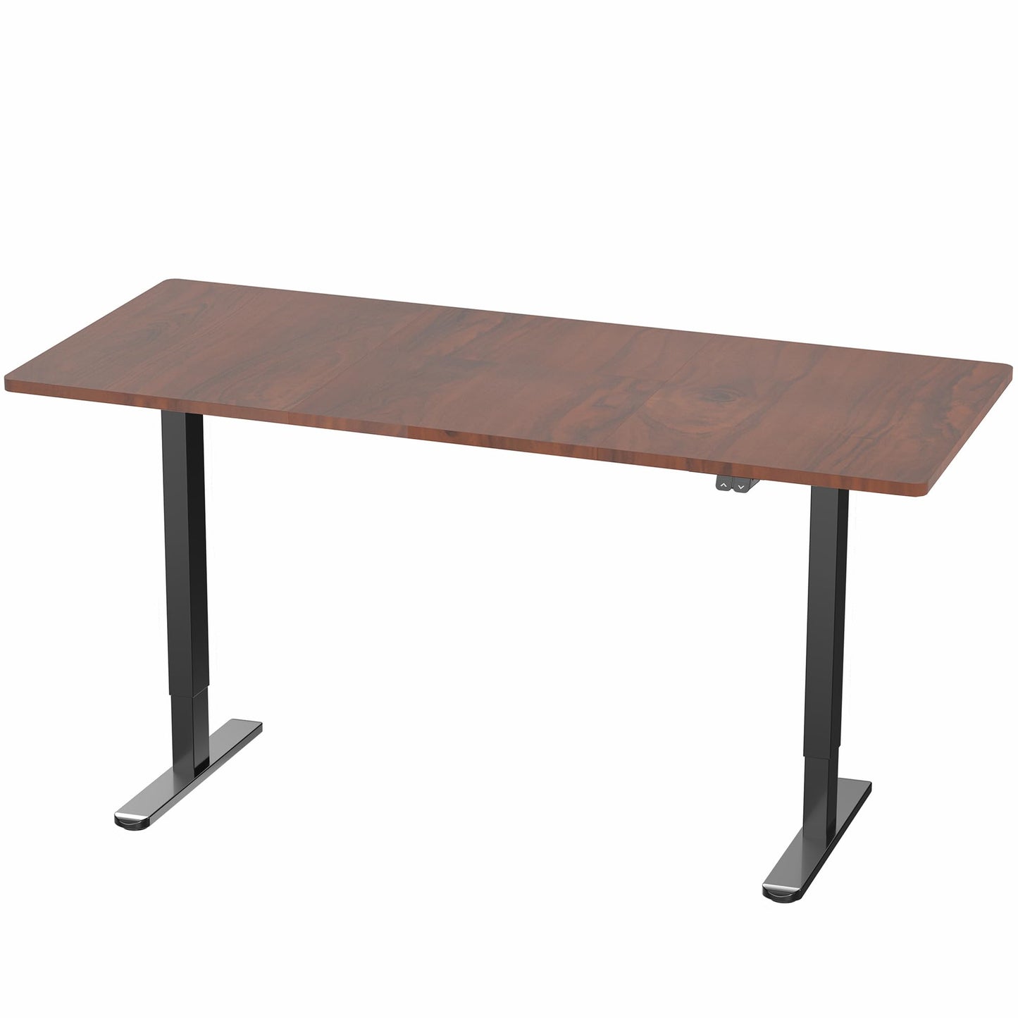 VIVO Electric 71 x 30 inch Stand Up Desk, Height Adjustable, Dark Walnut Top Black Frame, Home and Office Furniture Sets, DESK-KIT-0B7D