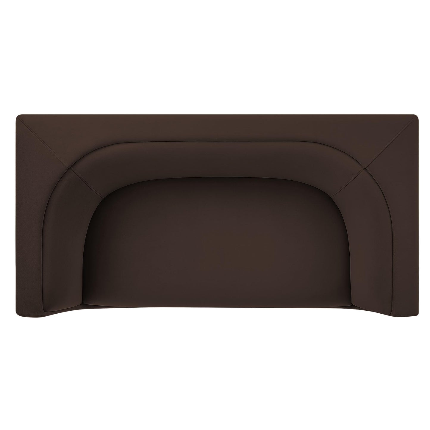 Modway Hilda 67 Inch Modern Curved Back Performance Velvet Loveseat in Chocolate Brown – Plush Upholstered 2-Seat Sofa for Living Room, Apartment, Office