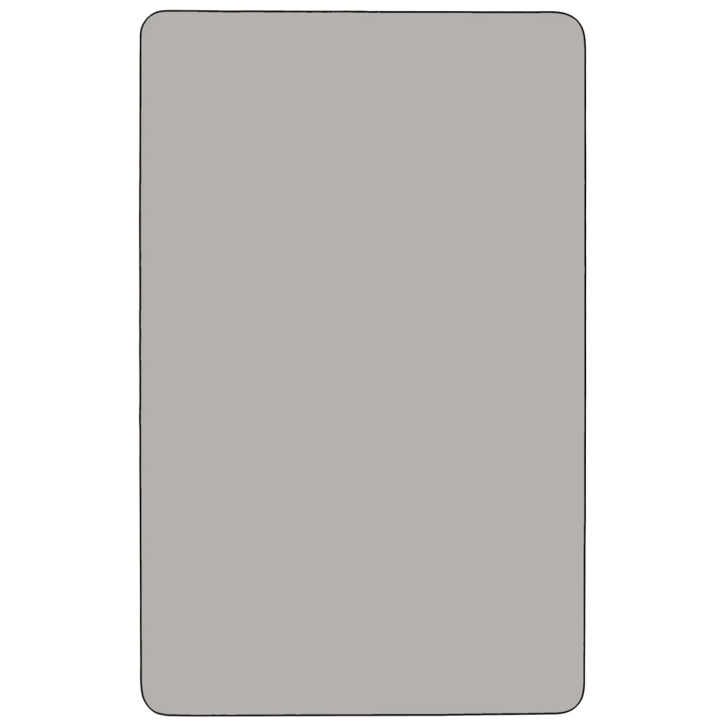 Flash Furniture Wren 30"W x 48"L Rectangular Grey HP Laminate Activity Table - Standard Height Adjustable Legs