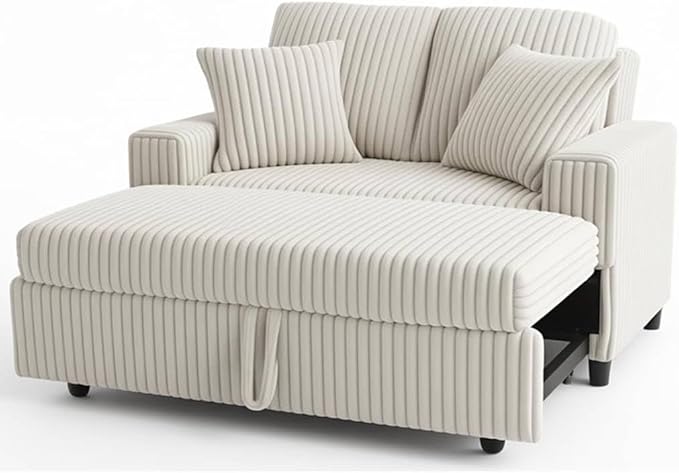 3 in 1 Convertible Sofa Bed,52.8" Pull Out Couch