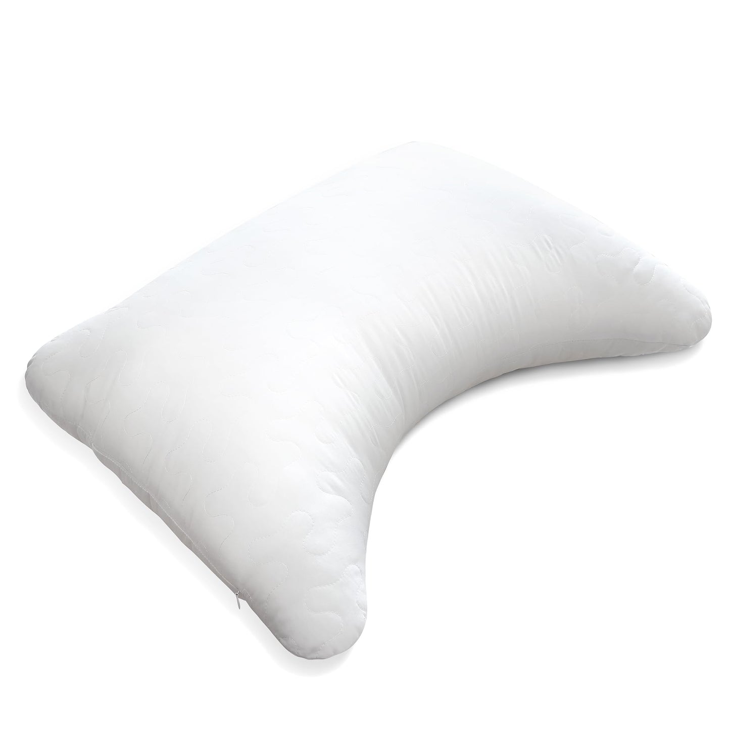 Shatex Neck Pillow Queen Size 28 x 20 inch, Curved Firm Bed Pillow with Adjustable Insert Provides Stronger Support - for Back, Stomach & Side Sleepers