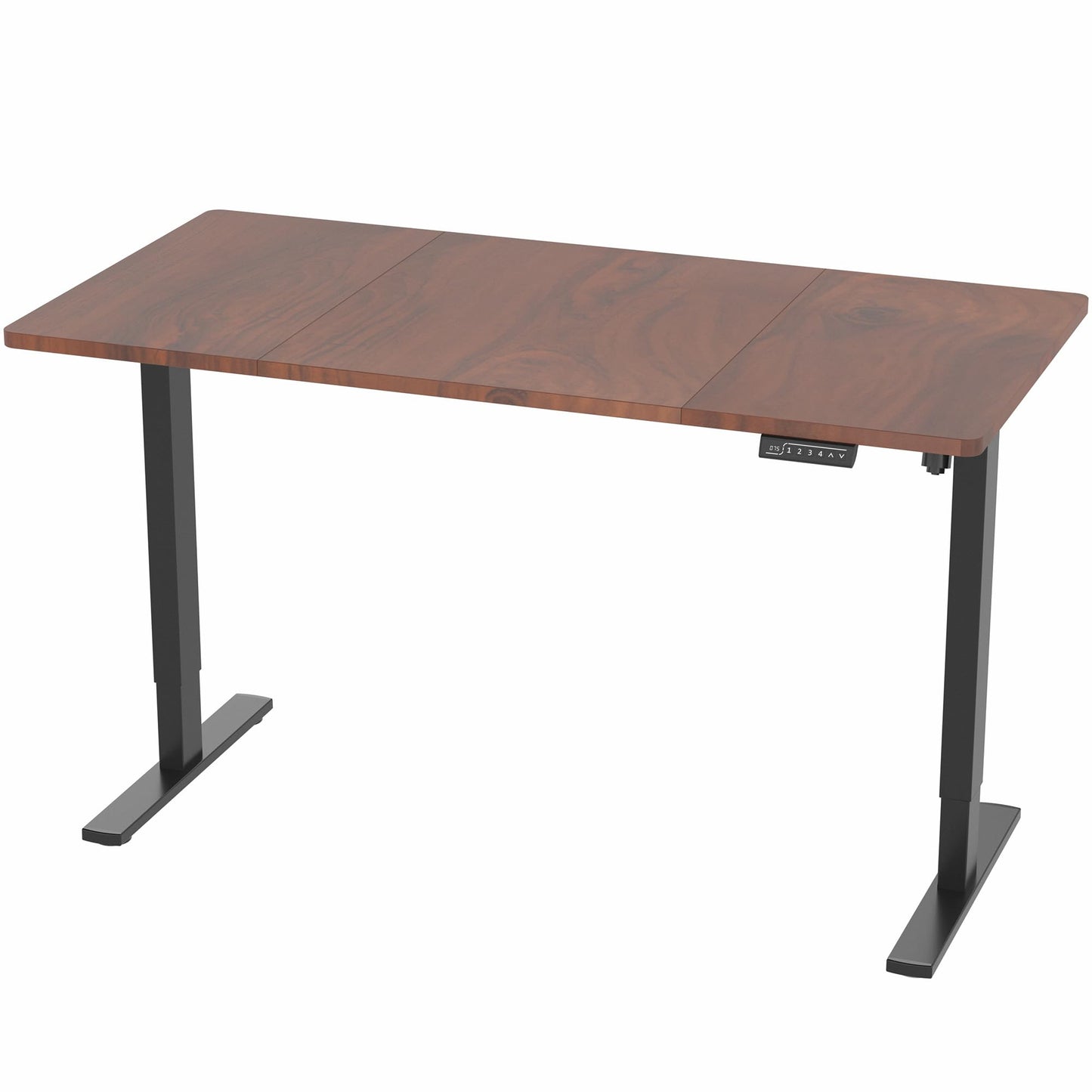 VIVO Electric 60 x 30 in Standing Desk, Memory Height Adjustment, 1B Series, Holds 220 lbs, Dark Walnut Top Black Frame, DESK-KIT-1B6D-30