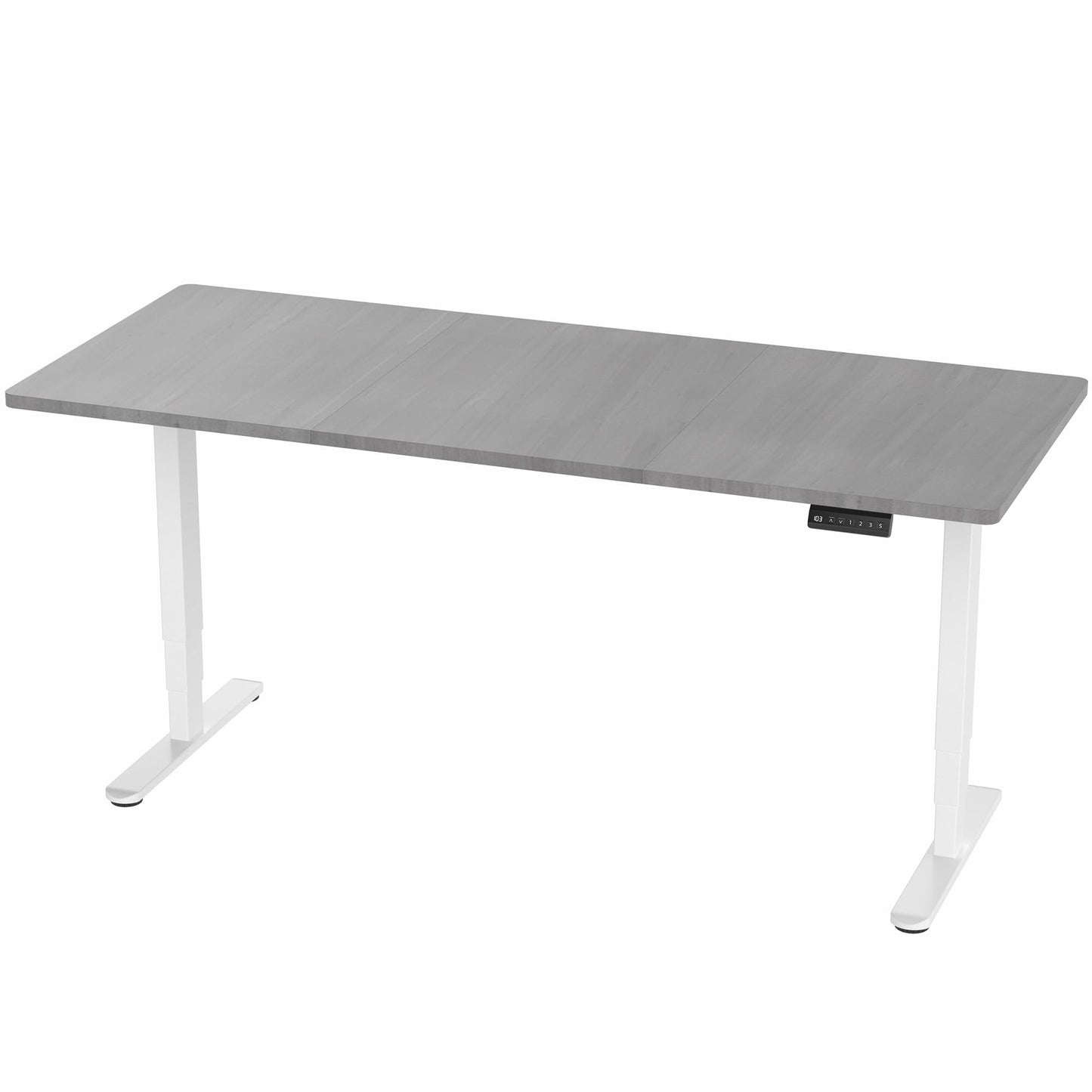 VIVO Electric 71 x 30 in Dual Motor Sit Stand Desk, Memory Height Adjustment, 2B Series, Dark Gray Top White Frame, DESK-KIT-2W7G