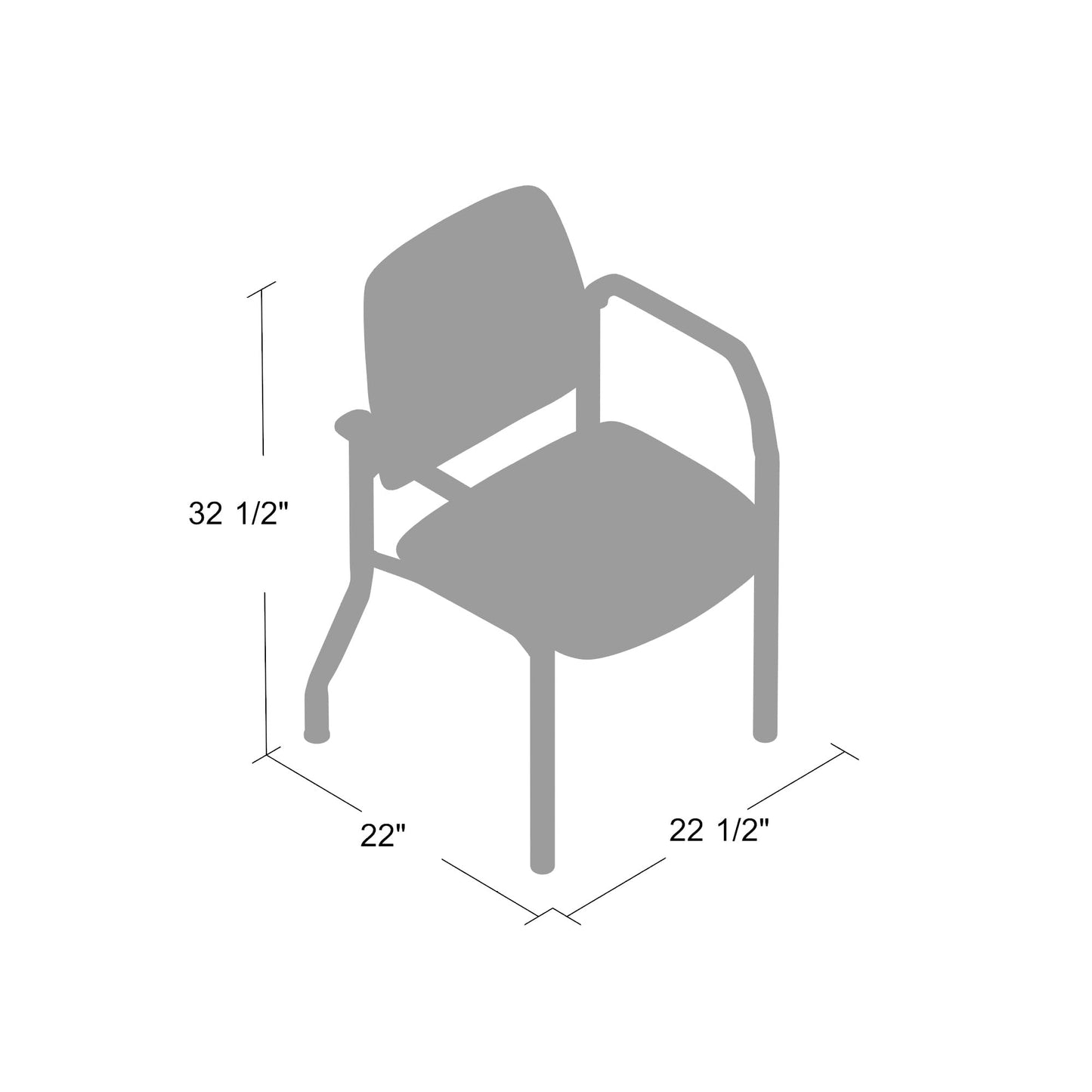 Boss Office Products Guest Chair, Vinyl, 300 lb. Weight Capacity, Beige