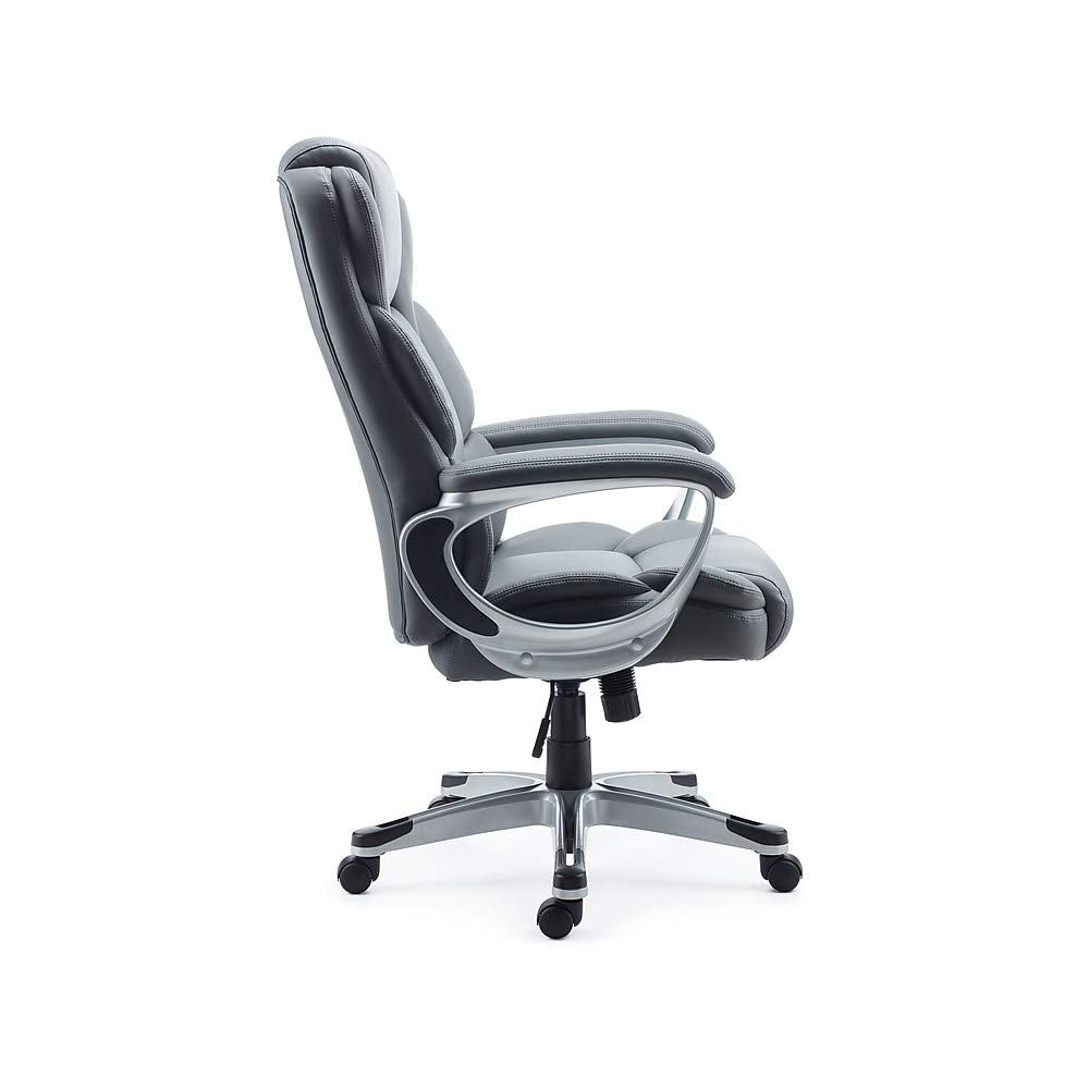 STAPLES Mcallum Bonded Leather Managers Chair Gray