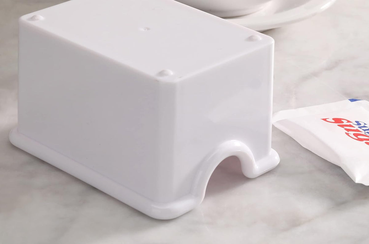 New Star Foodservice 22704 Plastic Sugar Packet Holder, White, Set of 24