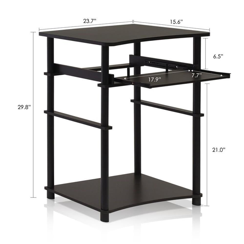 Furinno Home Computer Desk, Espresso/Black
