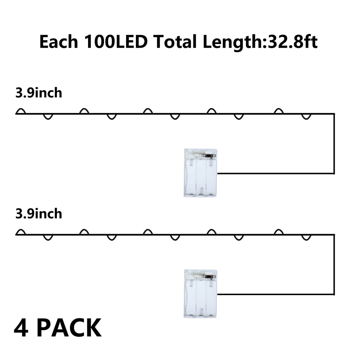 Curyidy 4th of July String Lights Independence Day Decorations, 4 Pack 100LED Copper Patriotic Lights Waterproof Fairy Lights for Fourth of July, Patriotic, Memorial Day Decor- Red White Blue