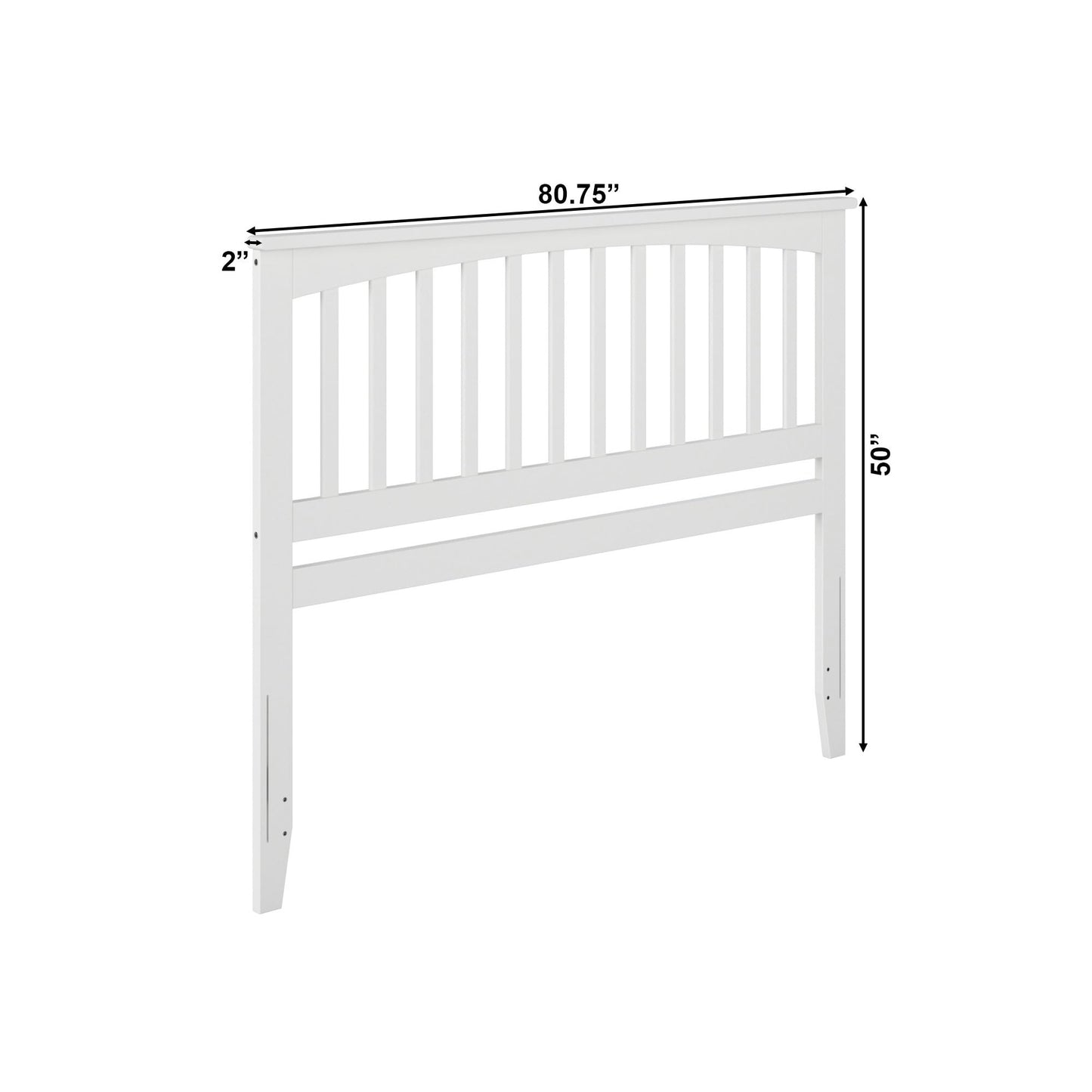 AFI, Mission King Solid Wood Headboard, White