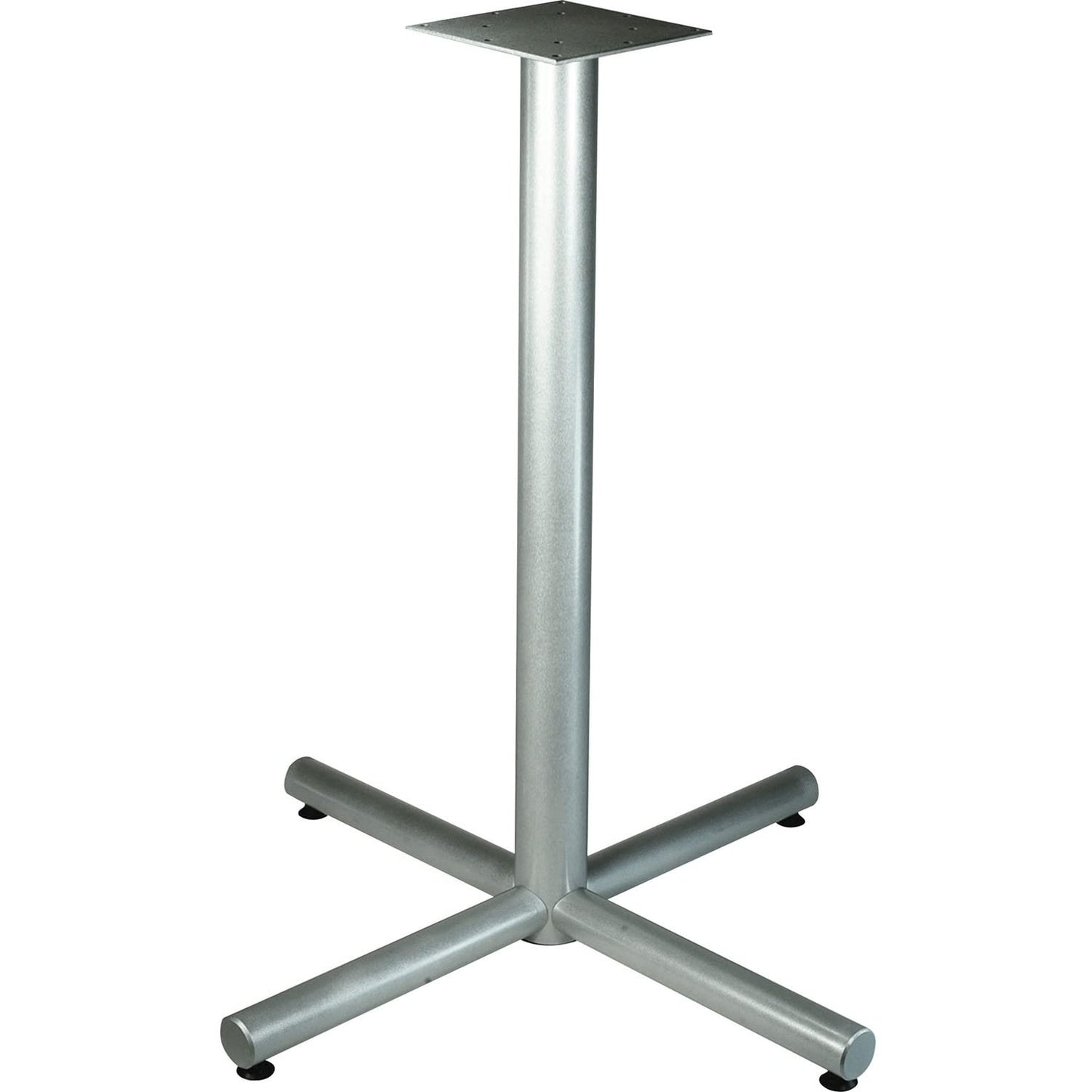 Lorell LLR34431 Silver Bistro-Height X-Leg Table Base