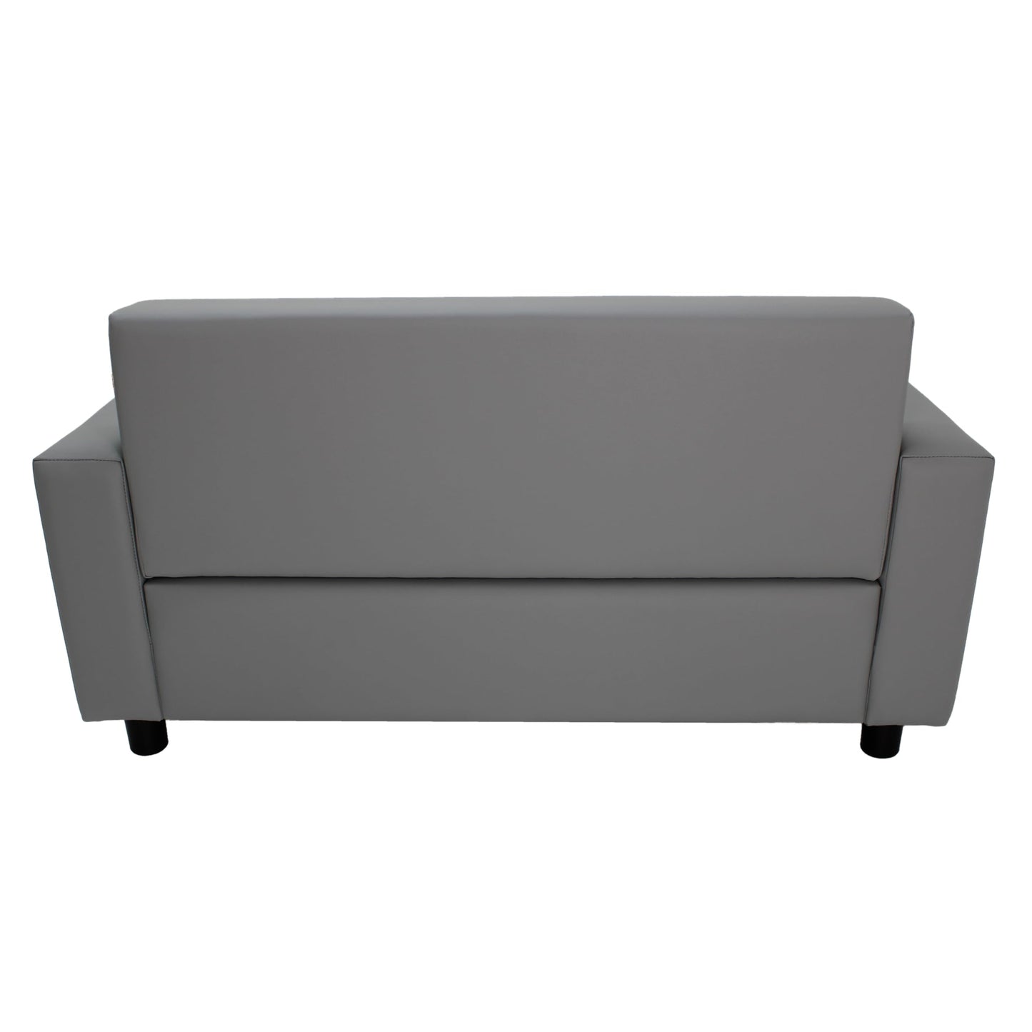 Factory Direct Partners SoftScape Inspired Playtime Classic Reading Sofa, Children's Commercial-Grade Upholstered Furniture for Home, Daycare, Preschool, Library Comfy Modern Design - Grey, 14473-GY