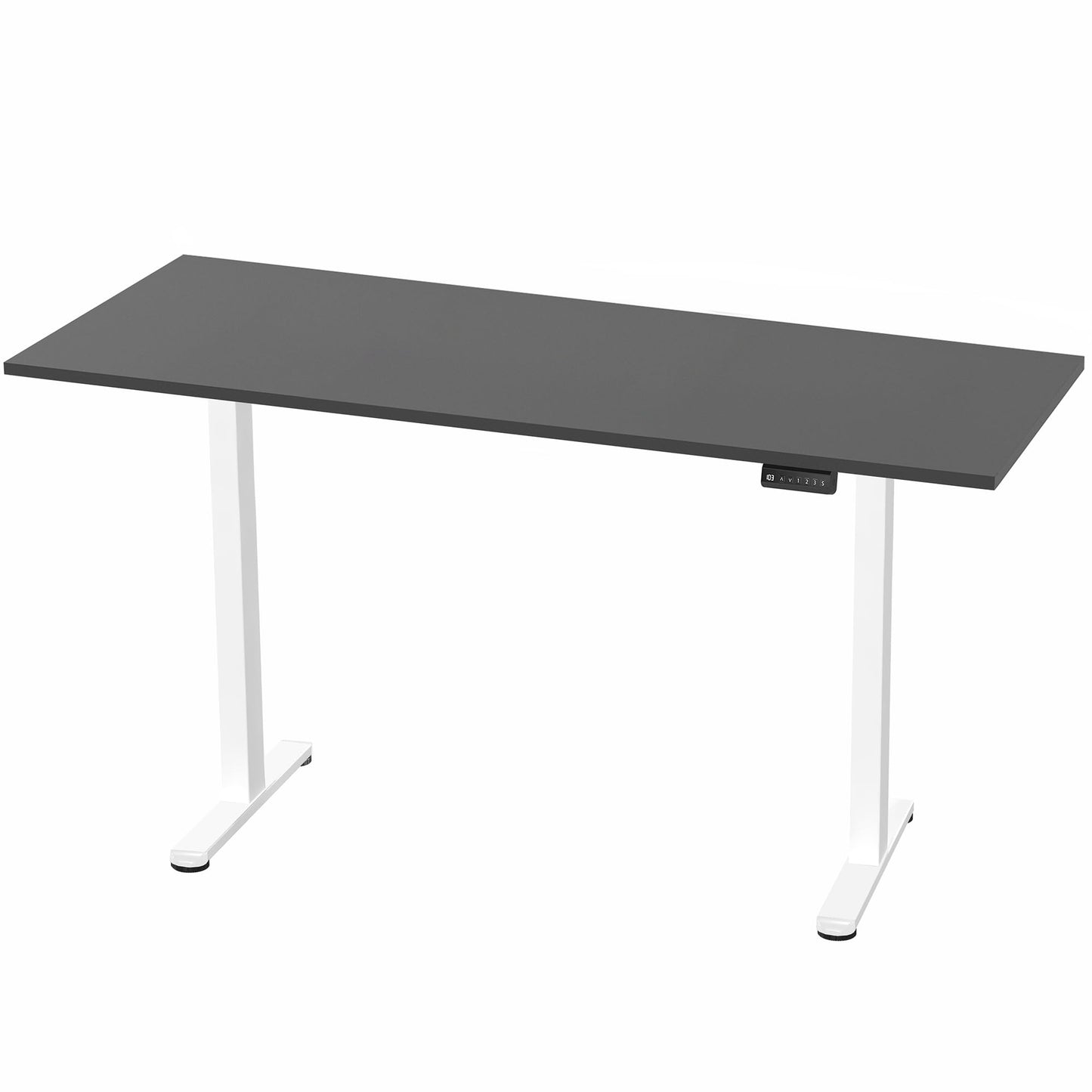 VIVO Electric 71 x 30 inch Square Edge Standing Desk, Dual Motor Memory Controller Height Adjustment, E2B-S Series, Black Top White Frame, DESK-KIT-E2W71S-B