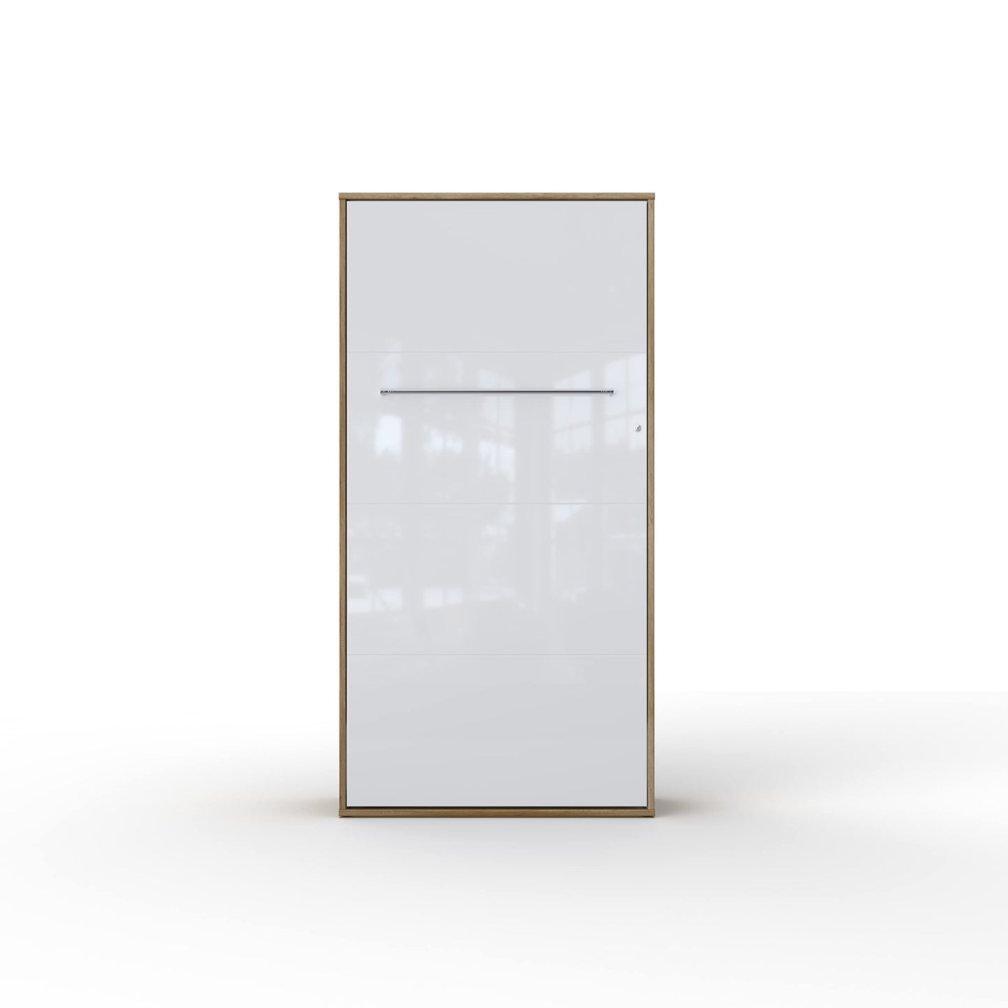 Murphy Bed Vertical Contempo, 35.4 x 78.7 inch (Oak Country/White)