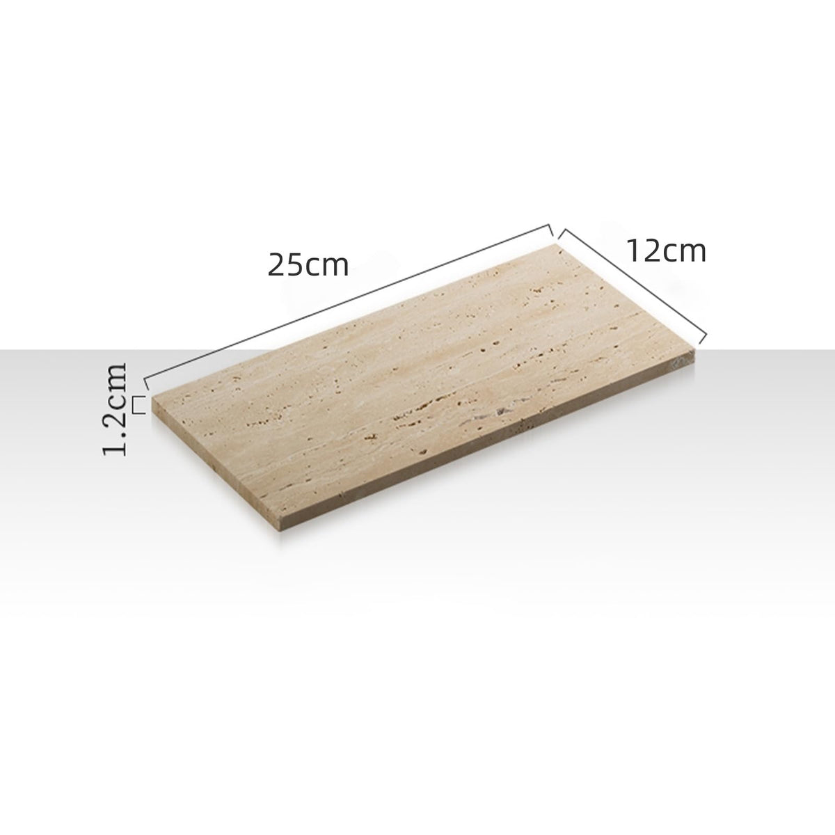 Natural Marble Board,Bathroom Trays Perfume Tray Jewelry Candle Plate (Travertine, 9.8 * 4.7 in)
