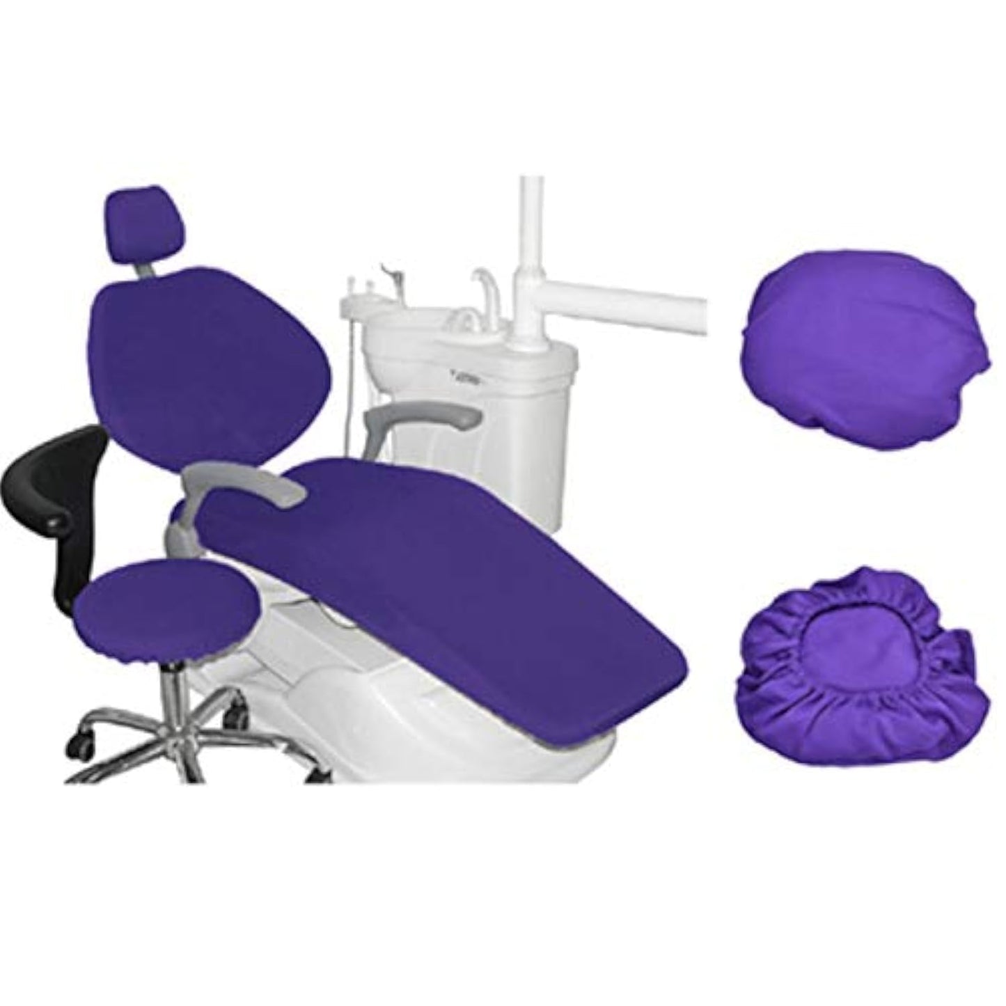 EUSONYSU Protective Full Dental Chair Cover-4Pcs/Set Dental Chair Cover Sleeve Protector Waterproof Cloth Headrest Backrest Cushion Protective Case