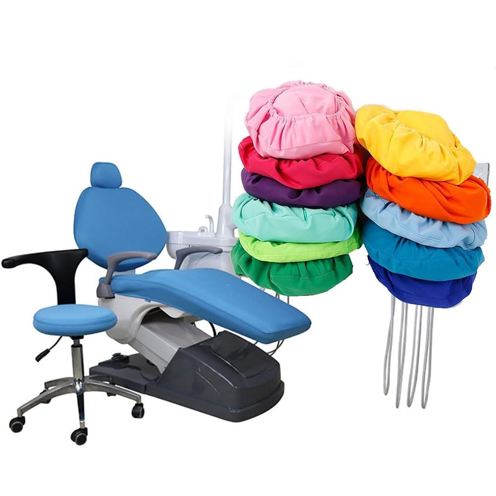 4Pcs/Set Dental Chair Covers, Dental PU Leather Unit, Waterproof PU Leather Protective Dental Full Chair Covers Elastic Stylish Dental Chair Seat Cover, Headrest Backrest Protector, Denti(Color:Grey)