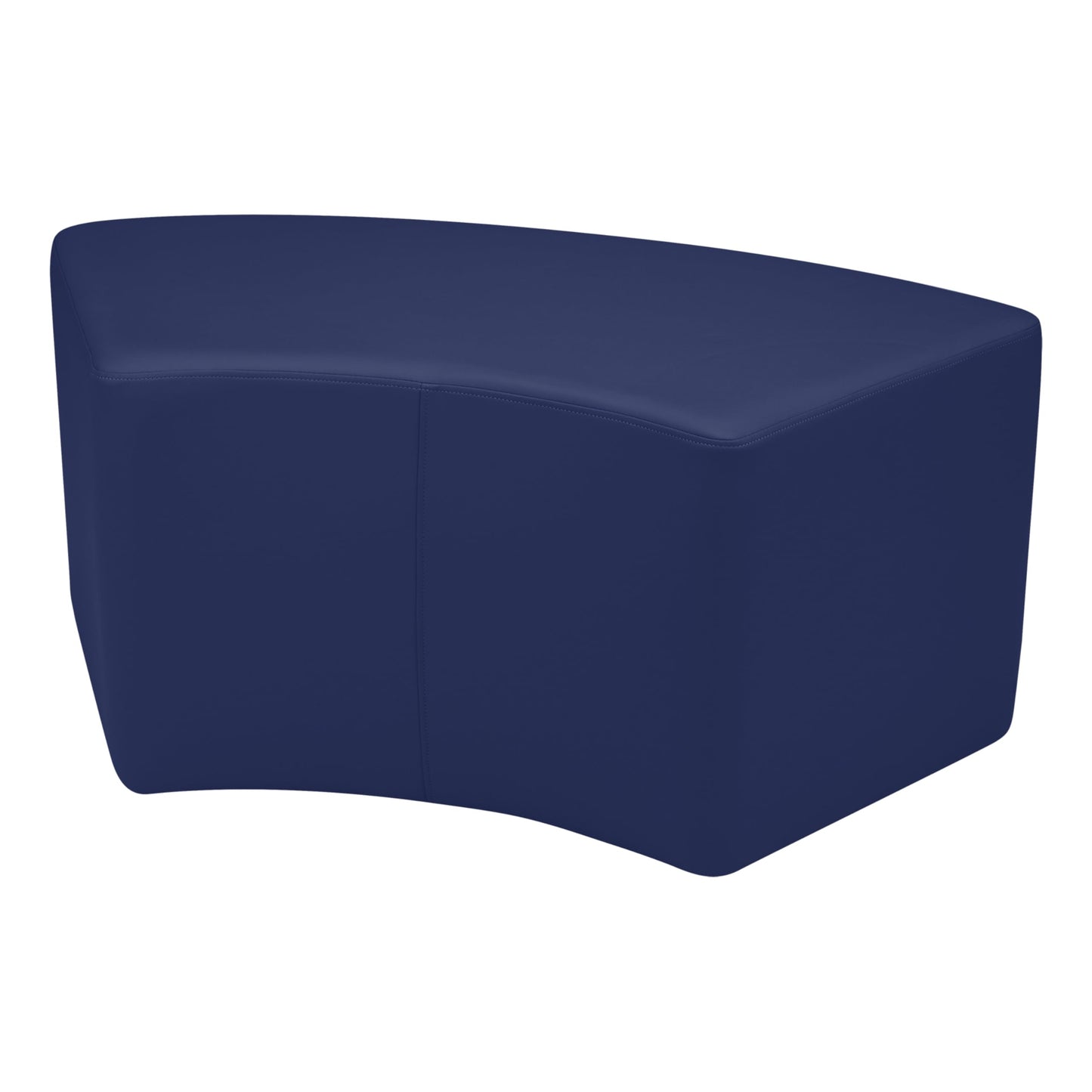 FDP Pro Series Upholstered Configurable S-Curve Accent Ottoman Seating Set (18" H) Collaborative Commercial Furniture for Hotel Lobby, Office, Restaurant, Waiting Room (6-Pack) - Navy