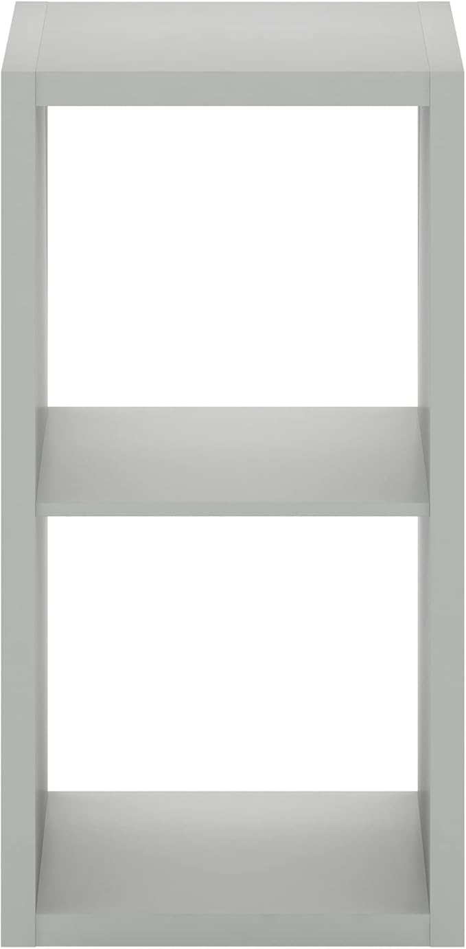 Furinno Cubicle Open Back Decorative Cube Storage Organizer, Light Grey