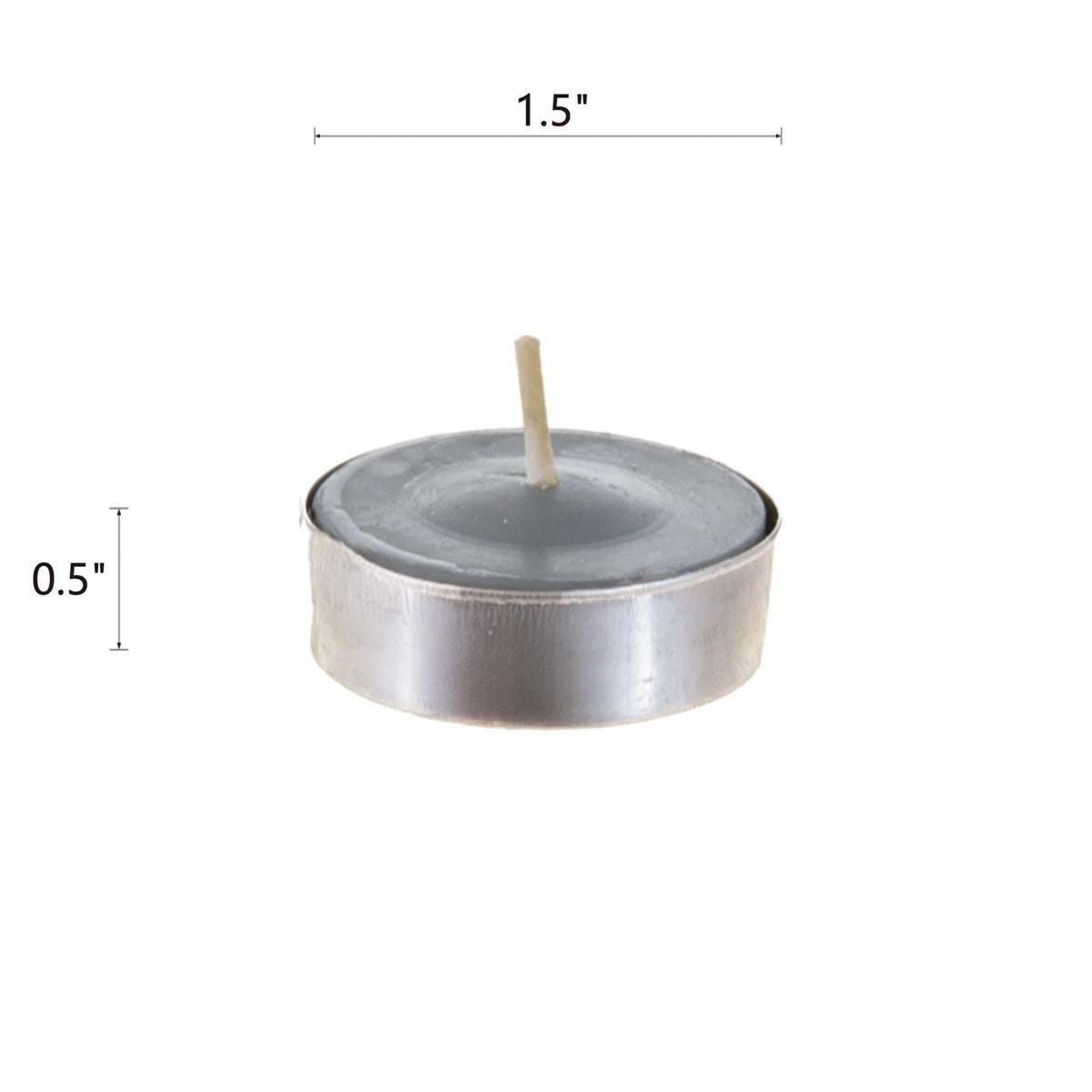 Mega Candles 100 pcs Unscented Gray Tea Lights Candles, Pressed Wax Candle 3.5 Hour Burn Time, Home Décor, Wedding Receptions, Occasions, Festivities, Events, Meditations, Spa, Prayers, Vigil