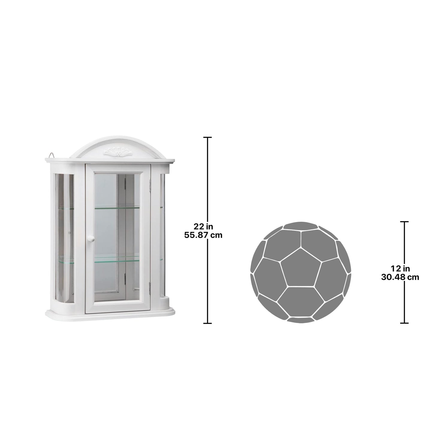 Design Toscano Rosedale Wall Curio Cabinet, Lily White