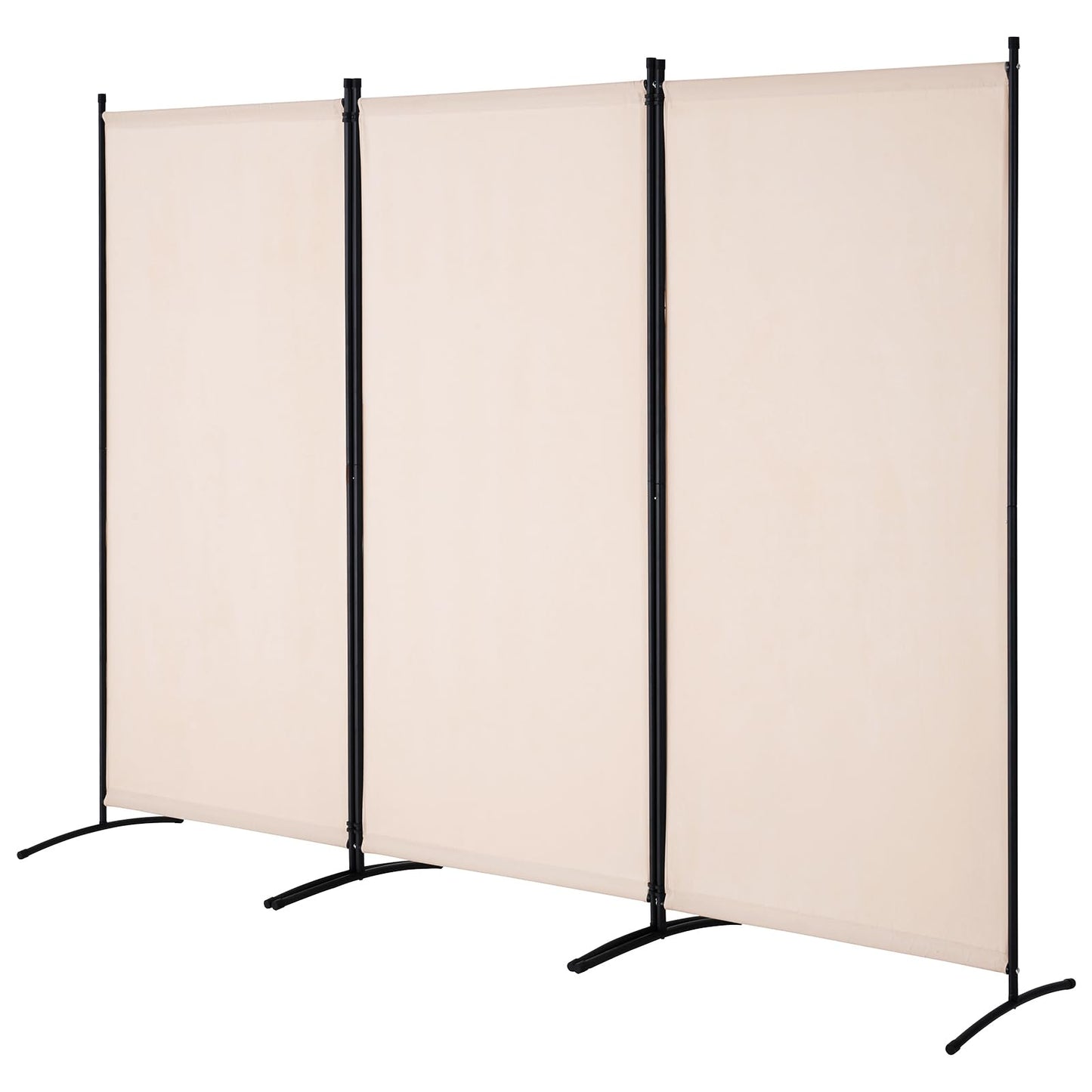 VEVOR Room Divider, 3 Panel Room Divider, Folding Privacy Screen and Portable Partition Divider for Room Separation, Freestanding Room Partitions for Office, Bedroom, Study, Beige
